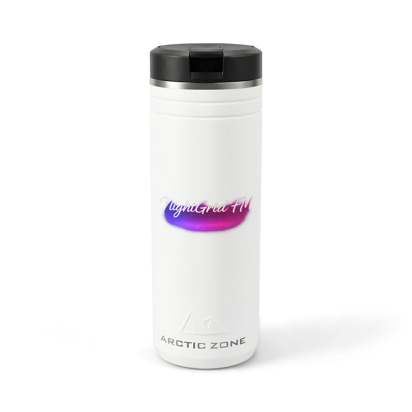 NightGrid FM Neon Signal Tumbler — Vaporwave Glow 24oz