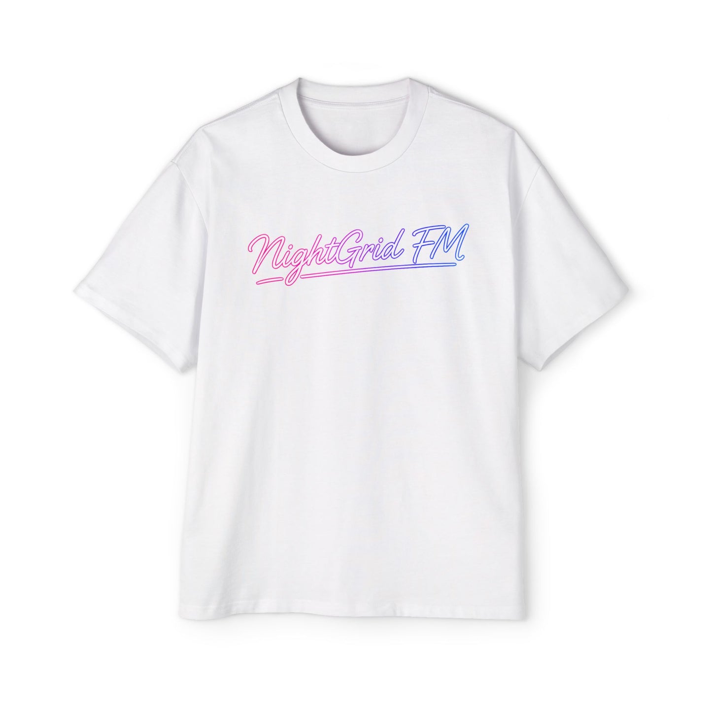 NightGrid FM Heavy Oversized Tee – Premium Streetwear Boxy Fit
