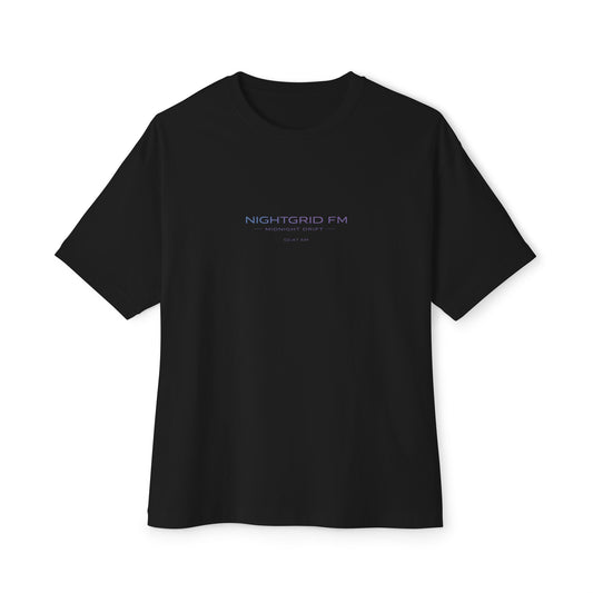 NightGrid FM Oversized Tee — Midnight Drift (Streetwear Drop)