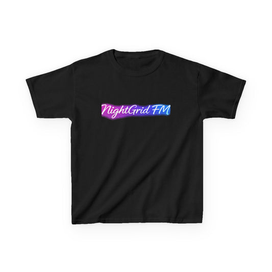 NightGrid FM Kids Neon Utopia Tee – Anime Streetwear Graphic T-Shirt