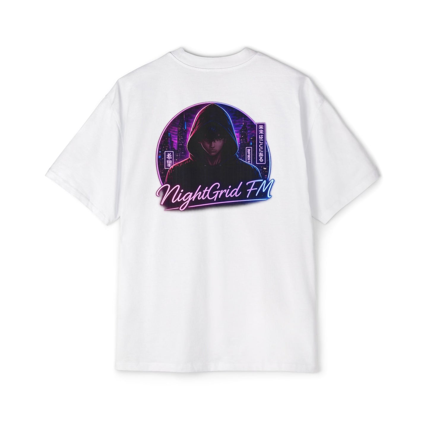 NightGrid FM Heavy Oversized Tee – Premium Streetwear Boxy Fit