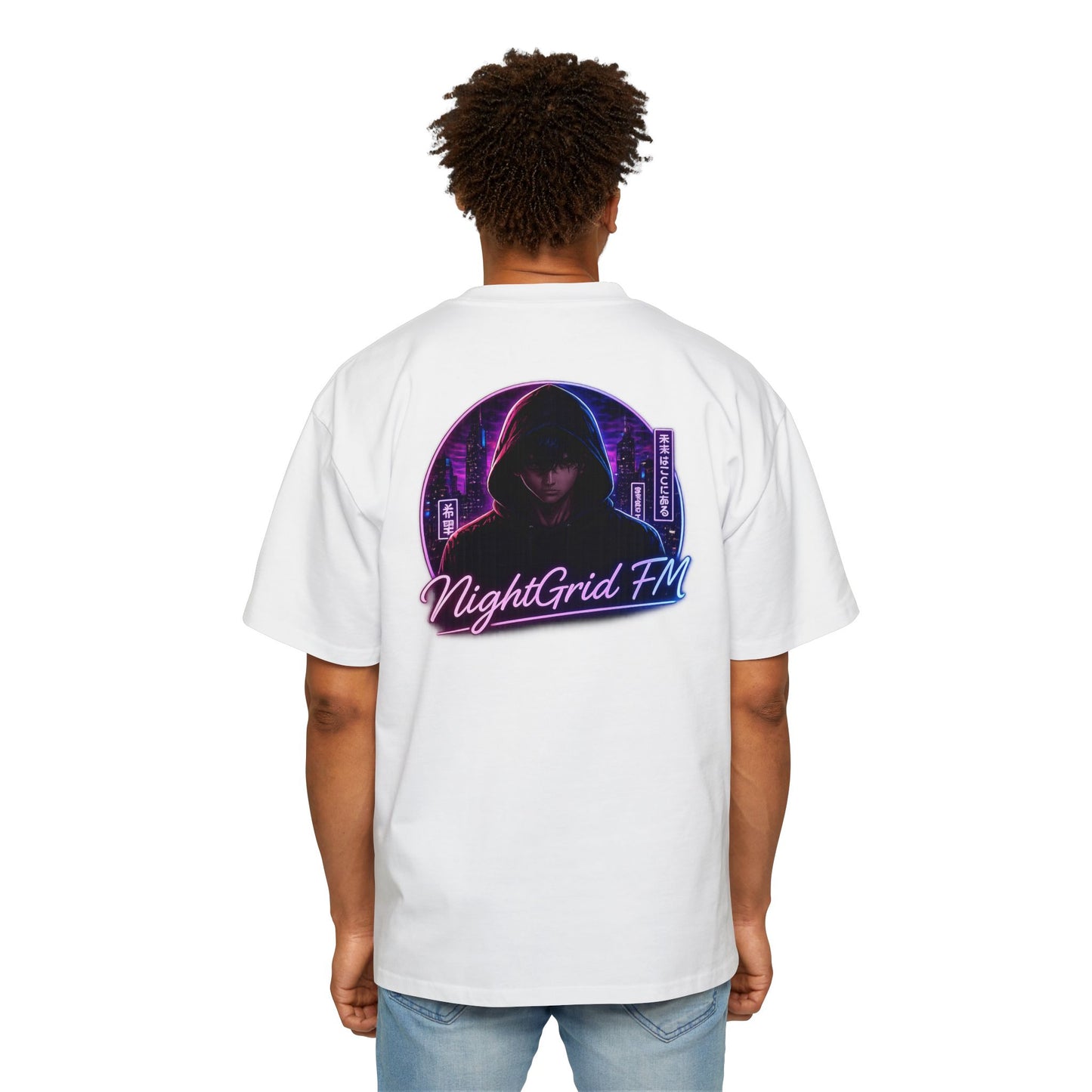 NightGrid FM Heavy Oversized Tee – Premium Streetwear Boxy Fit