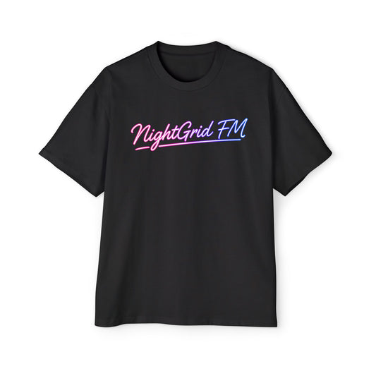 NightGrid FM Heavy Oversized Tee – Premium Streetwear Boxy Fit