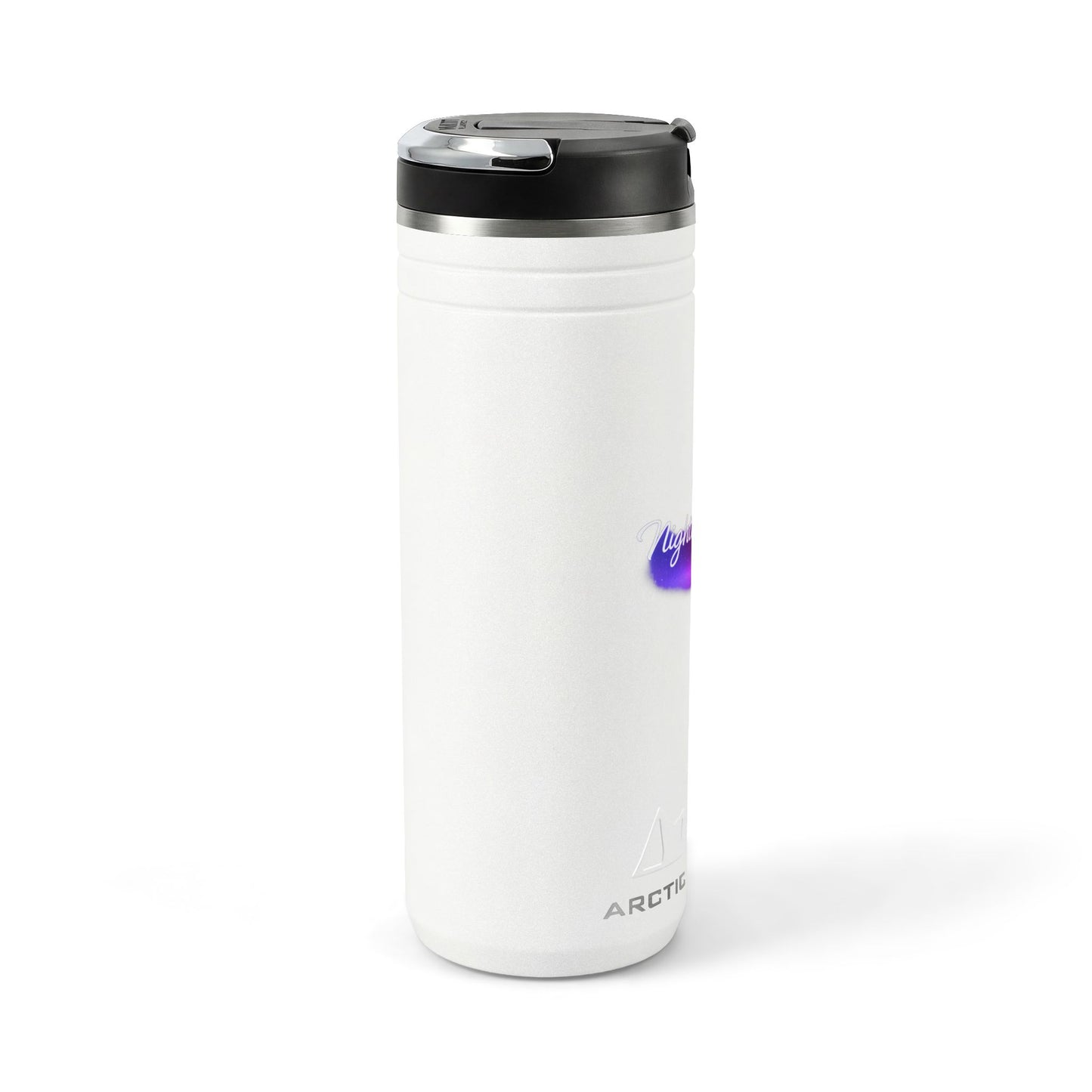 NightGrid FM Neon Signal Tumbler — Vaporwave Glow 24oz