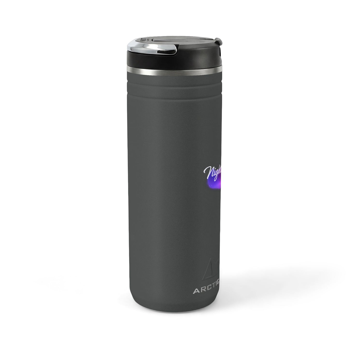 NightGrid FM Neon Signal Tumbler — Vaporwave Glow 24oz