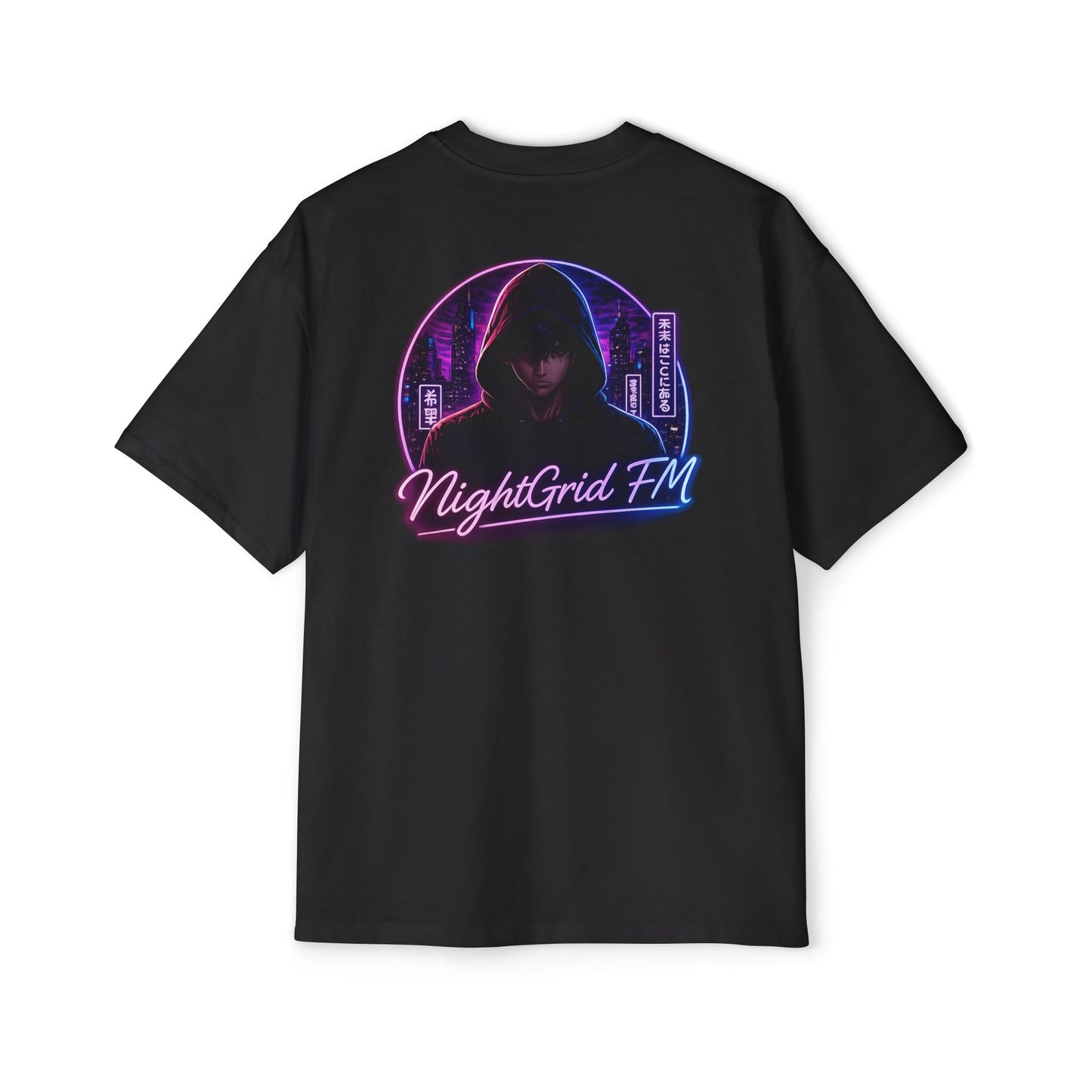 NightGrid FM Heavy Oversized Tee – Premium Streetwear Boxy Fit