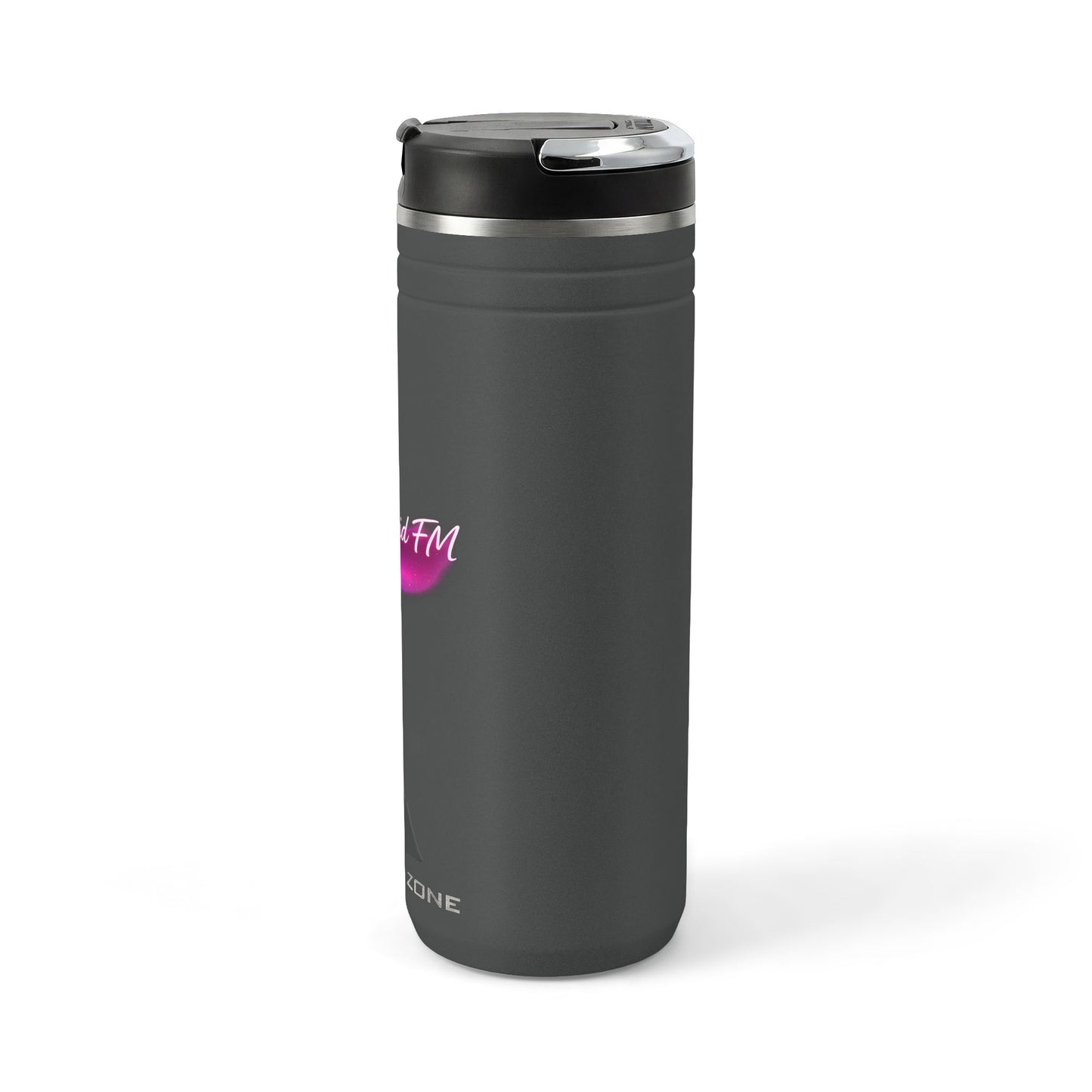 NightGrid FM Neon Signal Tumbler — Vaporwave Glow 24oz
