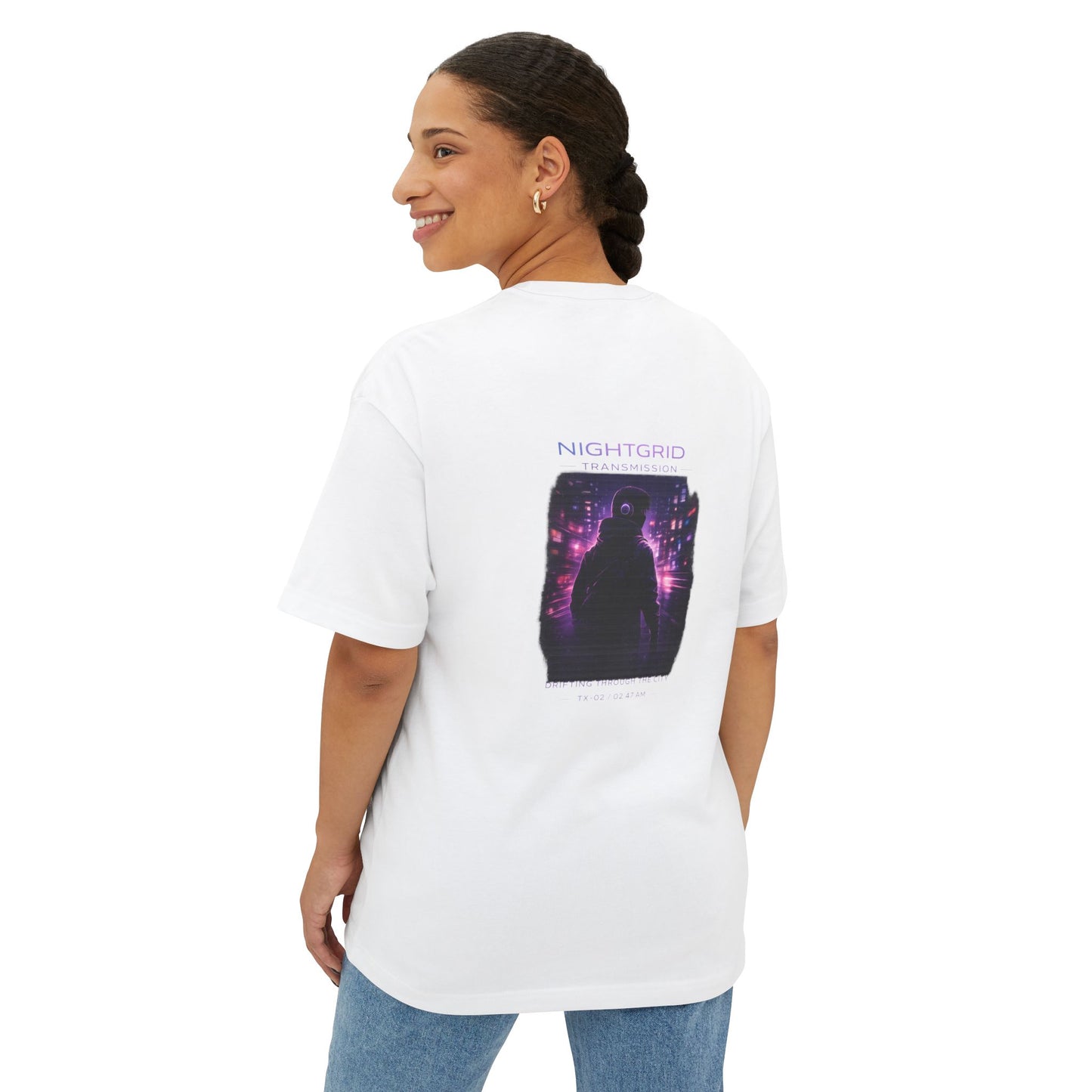 NightGrid FM Oversized Tee — Midnight Drift (Streetwear Drop)