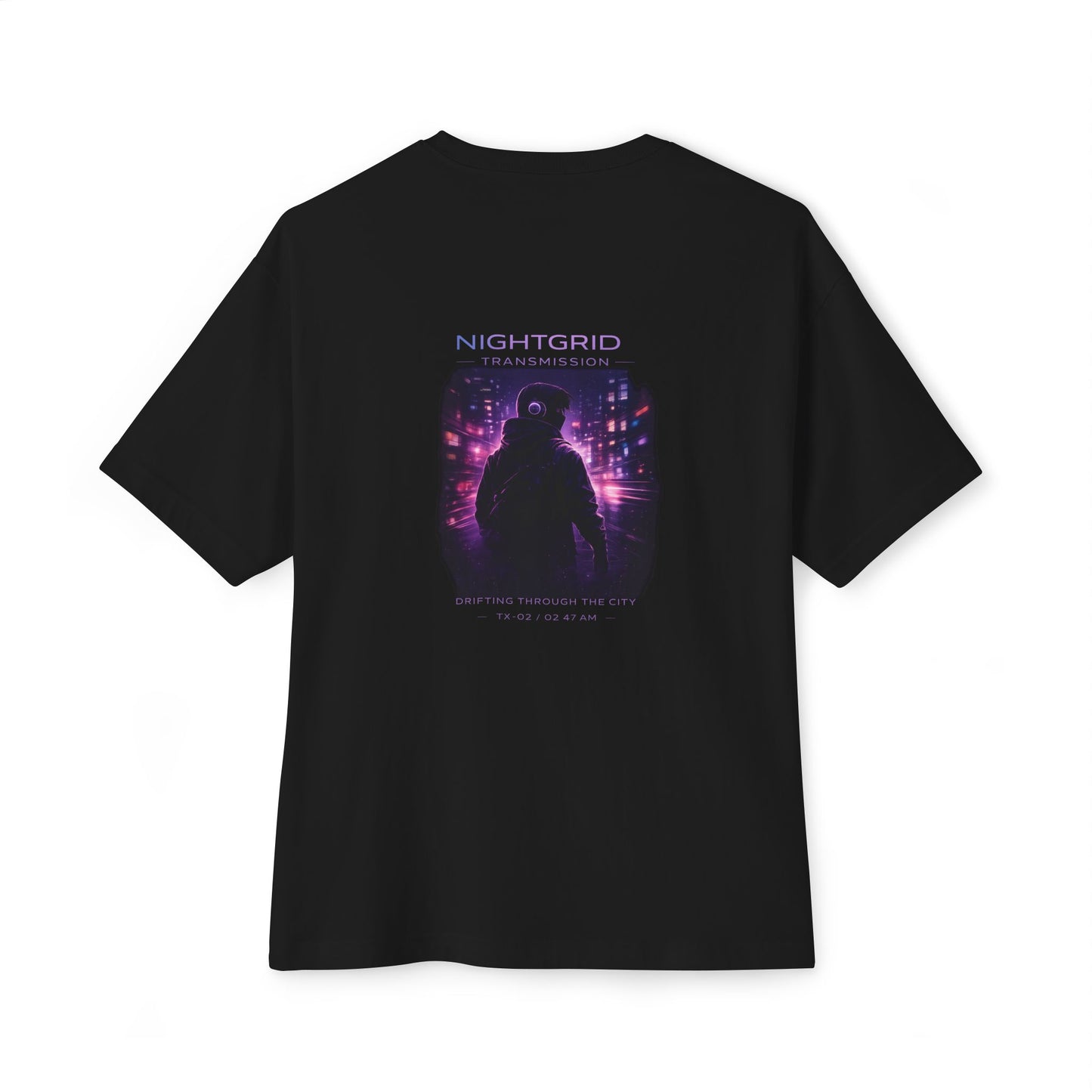 NightGrid FM Oversized Tee — Midnight Drift (Streetwear Drop)