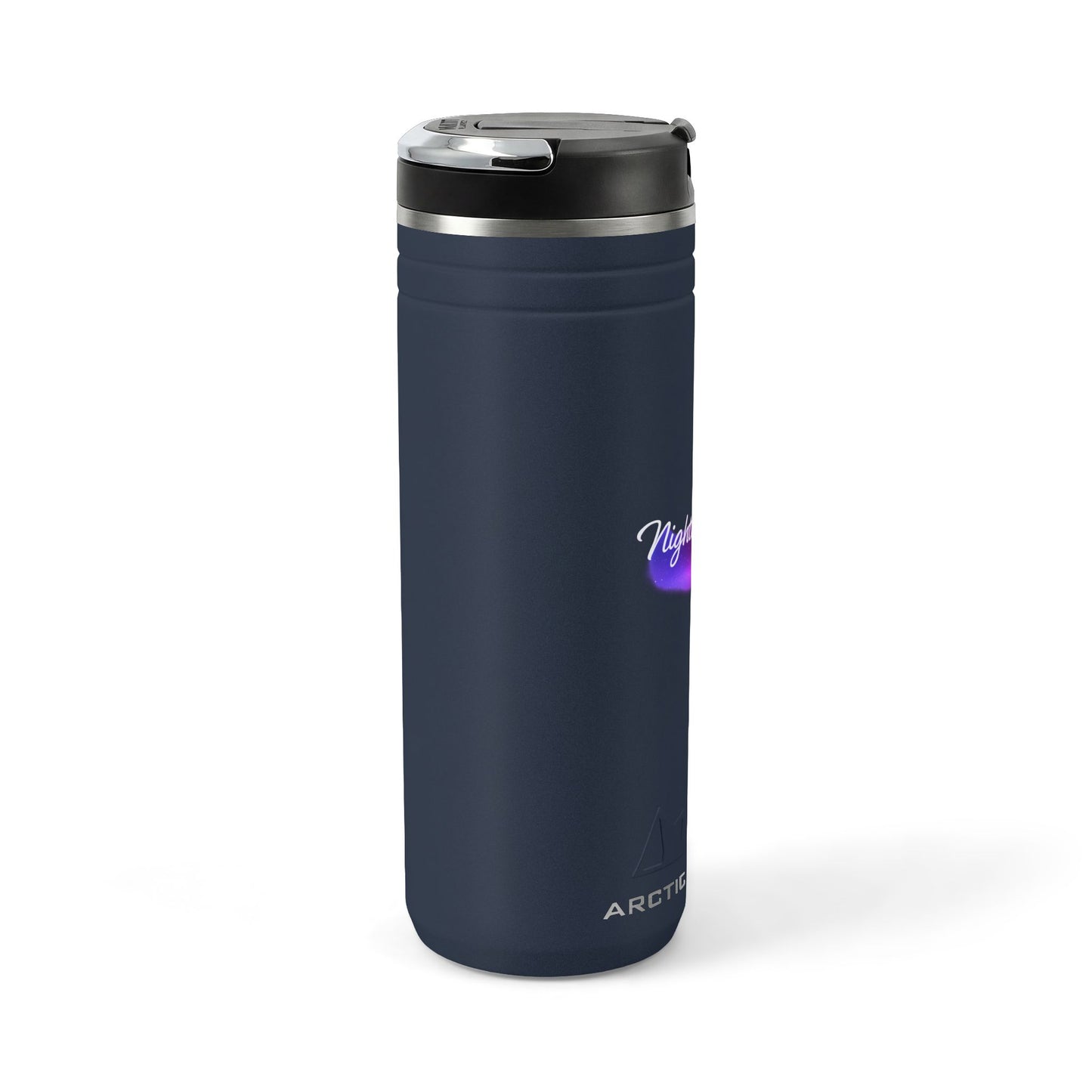 NightGrid FM Neon Signal Tumbler — Vaporwave Glow 24oz