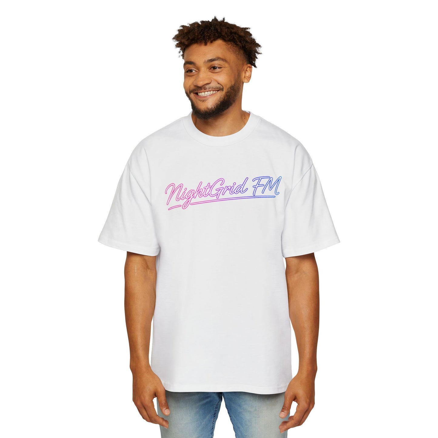 NightGrid FM Heavy Oversized Tee – Premium Streetwear Boxy Fit